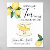 Laten we Tea met bride hebben om het Lemons Shower Poster (Voorkant)