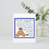 Laten we Teddy Bears zijn Briefkaart (Staand voorkant)