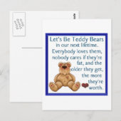 Laten we Teddy Bears zijn Briefkaart (Voorkant / Achterkant)