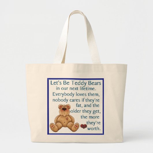 Laten we Teddy Bears zijn Grote Tote Bag (Voorkant)