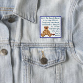 Laten we Teddy Bears zijn Vierkante Button 5,1 Cm (In situ)