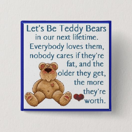 Laten we Teddy Bears zijn Vierkante Button 5,1 Cm (Voorkant)