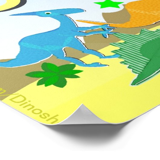 Laten we tellen met dinosauriërs Nummers 1 - 10 Te Poster (Hoek)