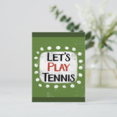 Laten we tennis Briefkaart spelen (Staand voorkant)