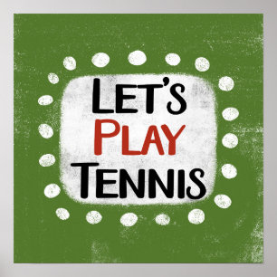 Laten we Tennis Poster Wall Art spelen