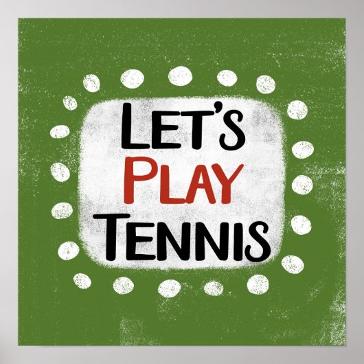 Laten we Tennis Poster Wall Art spelen (Voorkant)