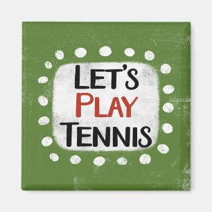 Laten we tennis spelen koelkastmagneet magneet