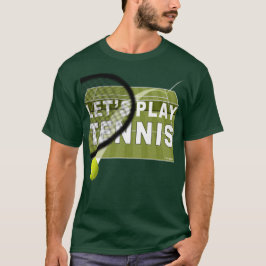 Laten we tennis spelen op gras t-shirt