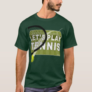 Laten we tennis spelen op gras t-shirt