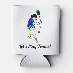 Laten we Tennis spelen! Retro Women's Tennis Playe Blikjeskoeler