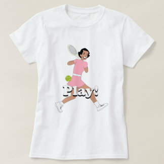 Laten we tennis T-shirt spelen