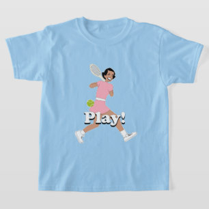 Laten we tennis T-shirt spelen