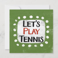 Laten we tennis Wenskaart spelen