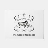 Laten we terug naar onze schapen - grappig  Boerde Deurmat (Voorkant)