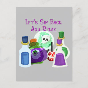 Laten we terugglippen en weggooien - Halloween Pot Briefkaart