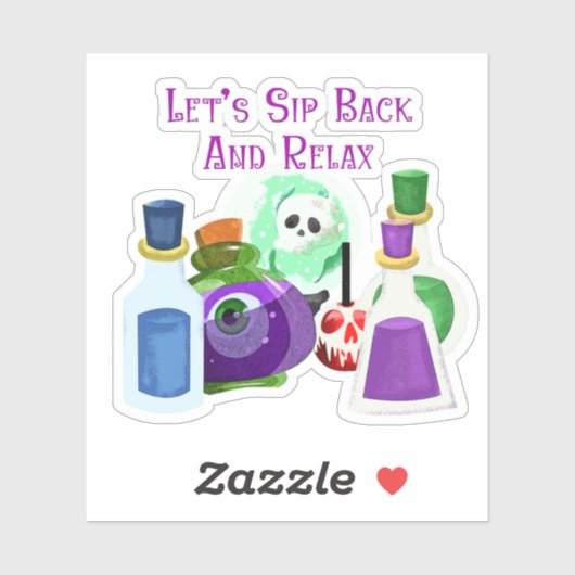 Laten we terugglippen en weggooien - Halloween Pot Sticker (Vel)