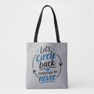 Laten We Terugkeren Is Bedrijfsmatig Voor Nooit Tote Bag
