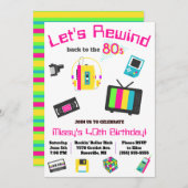 Laten we terugspoelen naar het 80's verjaardagsfee kaart (Voorkant / Achterkant)