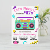 Laten we terugspoelen naar het 90's verjaardagsfee kaart (Staand voorkant)