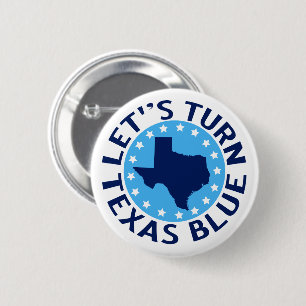 Laten we Texas blauw maken Stem Democratisch 2026 Ronde Button 5,7 Cm
