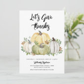 Laten we Thanksgiving-dank geven Kaart (Staand voorkant)