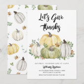 Laten we Thanksgiving-dank geven Kaart (Voorkant / Achterkant)