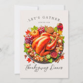 Laten we Thanksgiving Day Dinner Party verzamelen Kaart (Voorkant)