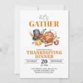 Laten we Thanksgiving Day Party-gunst verzamelen D Kaart (Voorkant)