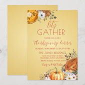 Laten we Thanksgiving Dinner Uitnodiging verzamele (Voorkant / Achterkant)