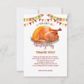 Laten we Thanksgiving Turkije Feest Baby shower ve Bedankkaart (Voorkant)