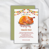 Laten we Thanksgiving Turkije Feest Baby shower ve Bedankkaart