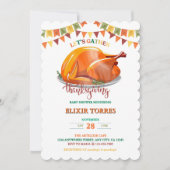 Laten we Thanksgiving Turkije Feest Baby shower ve Kaart (Voorkant)