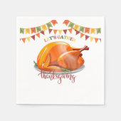 Laten we Thanksgiving Turkije Feest Baby shower ve Servet (Voorkant)