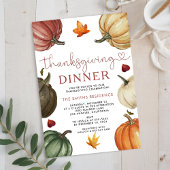Laten we Thanksgiving vieren Uitnodiging diner Pom