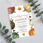 Laten we Thanksgiving vieren Uitnodiging diner Pom