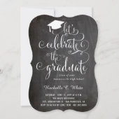 Laten we The Graduate Chalkboard Grad-feest vieren Kaart (Voorkant)