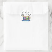 Laten we thee doen - 007 ronde sticker (Tas)