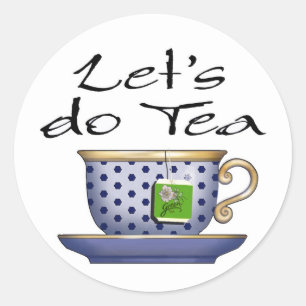 Laten we thee doen - 01 ronde sticker