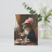 Laten we thee drinken feestdagenkaart (Staand voorkant)