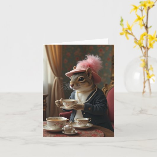 Laten we thee drinken kaart (Gele Bloem)