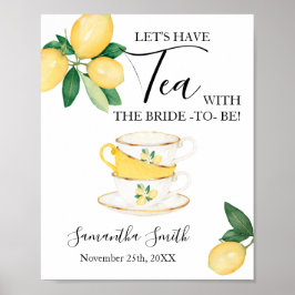 Laten we thee drinken met de aanstaande bruid Citr Poster