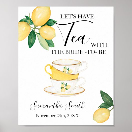 Laten we thee drinken met de aanstaande bruid Citr Poster (Voorkant)