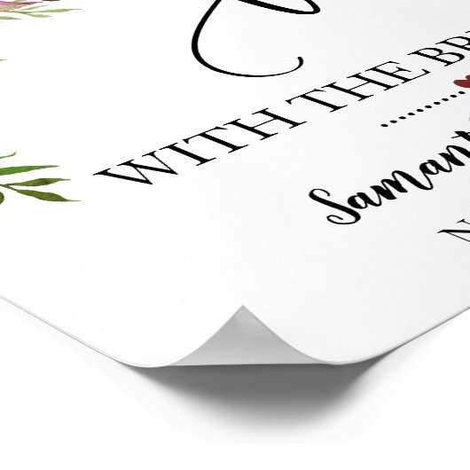 Laten we thee drinken met de bruid marsala bruidsf poster (Hoek)