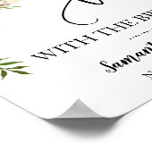 Laten we thee drinken met de bruid roze bloemige b poster (Hoek)