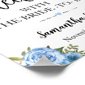 Laten we thee drinken met de bruid voor een blauwe poster (Hoek)