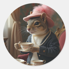 Laten we thee drinken ronde sticker