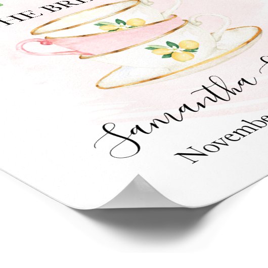 Laten we thee met bride hebben om een lichtroze la poster (Hoek)