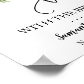 Laten we thee met bruinblauw vrijgezellenfeest met poster (Hoek)