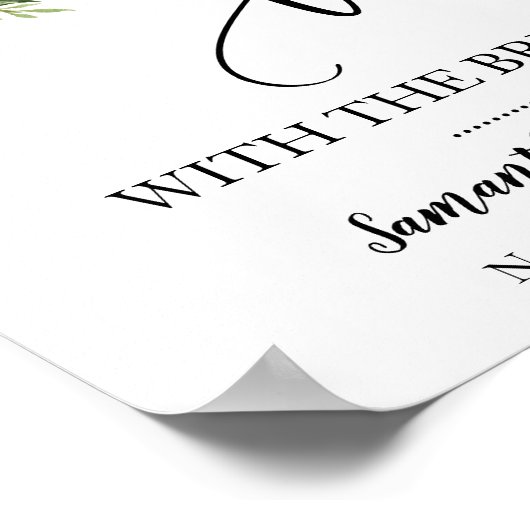 Laten we thee met bruinblauw vrijgezellenfeest met poster (Hoek)