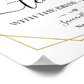 Laten we theebride groen goud vrijgezellenfeest he poster (Hoek)